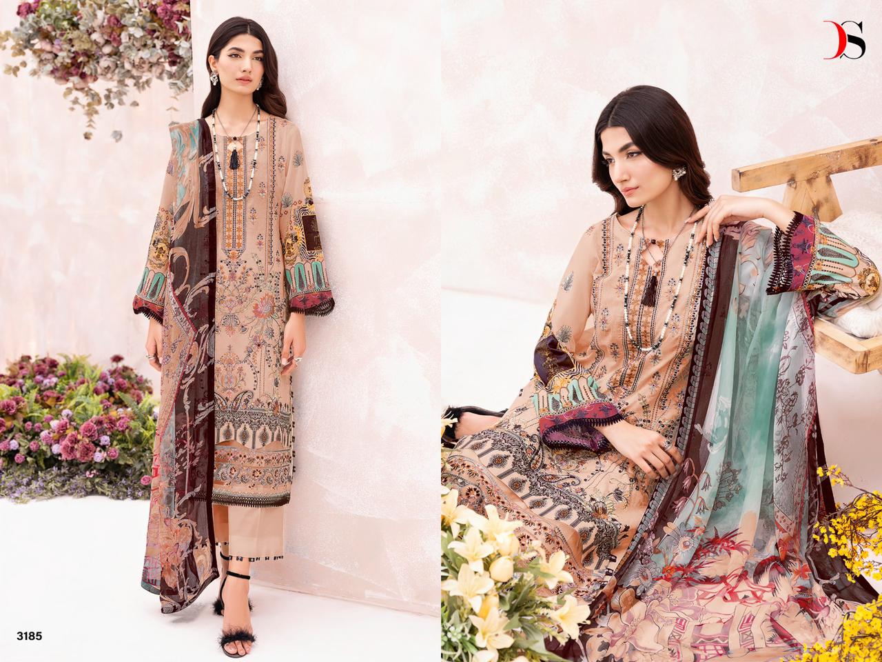 Deepsy Cheveron 8 Cotton Pakistani Suits Catalog
